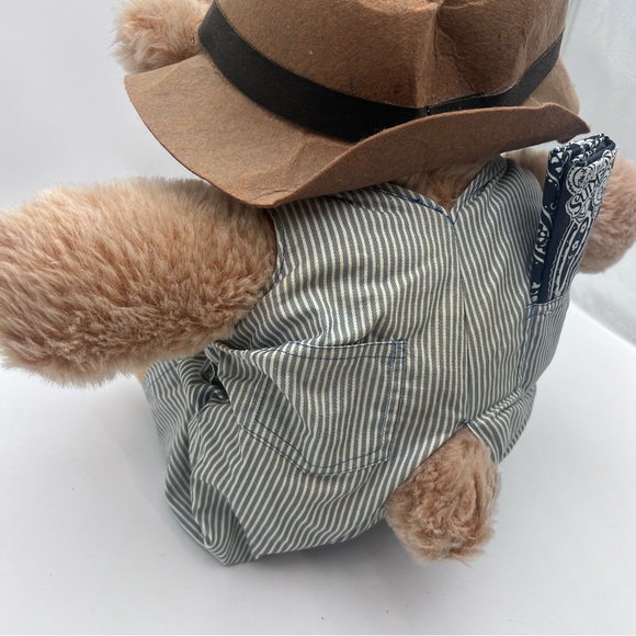Vintage FURSKINS 22" Moody Hollow DUDLEY by XAVIER ROBERTS Teddy w Overalls - Picture 8 of 10